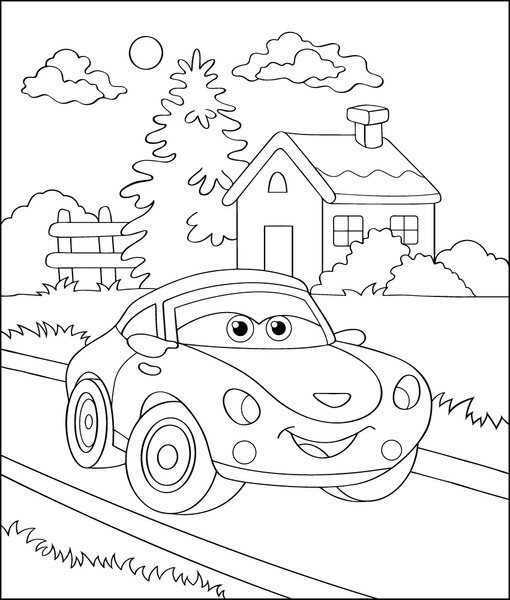 Thousand car coloring pictures vector royalty