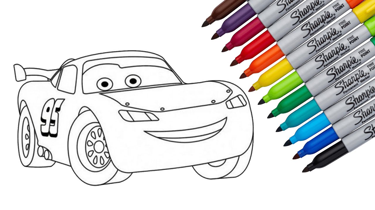 Mcqueen ðïð ðïðð ðï lightning mcqueen ðâï how to paint easy coloring ðïð drawing happy