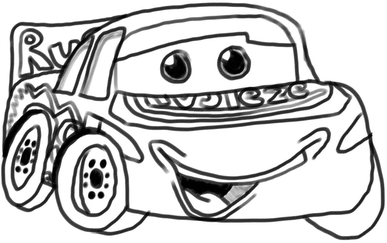 Cute lightning mcqueen sketch by toonysarah on