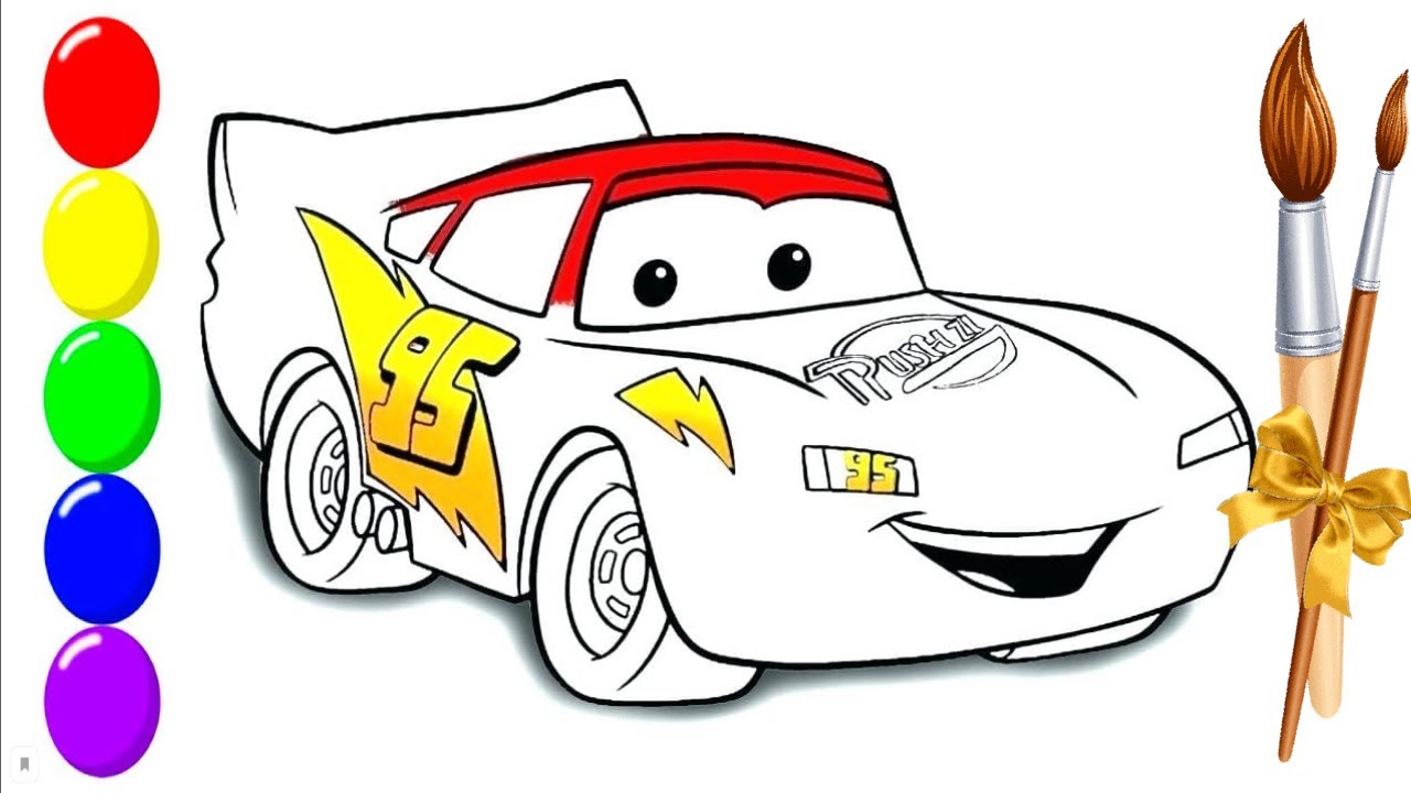 How to draw lightning mcqueen disney pixar cars drawing coloring