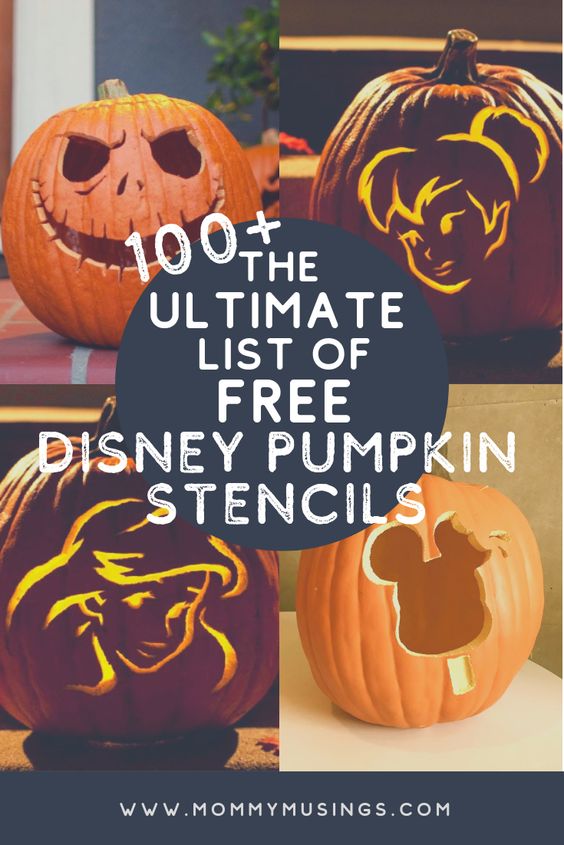 Disney pumpkin stencils and disney pumpkin carving templates