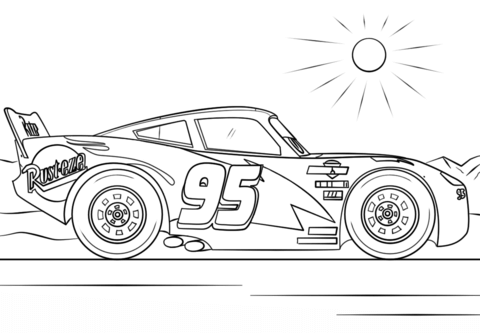 Lightning mcqueen from cars coloring page free printable coloring pages