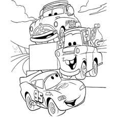 Top lightning mcqueen coloring page for your toddler