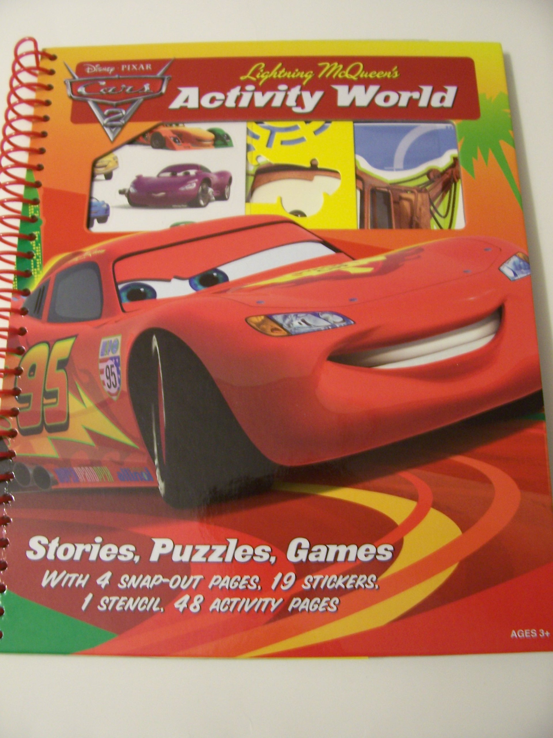 Buy disney cars activity set lightning mcqueens activity world activity book stickers stencil snap