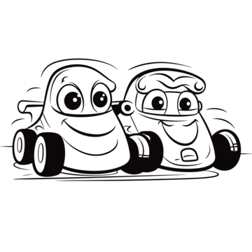 Cute race car coloring page in black on white outline sketch drawing vector car drawing wing drawing ring drawing png and vector with transparent background for free download