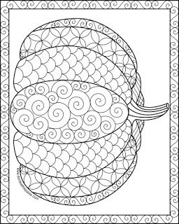 Vibrant pumpkin coloring page