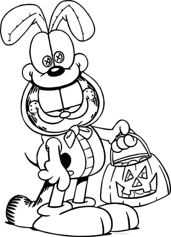 Coloring pages garfield pumpkin coloring pages