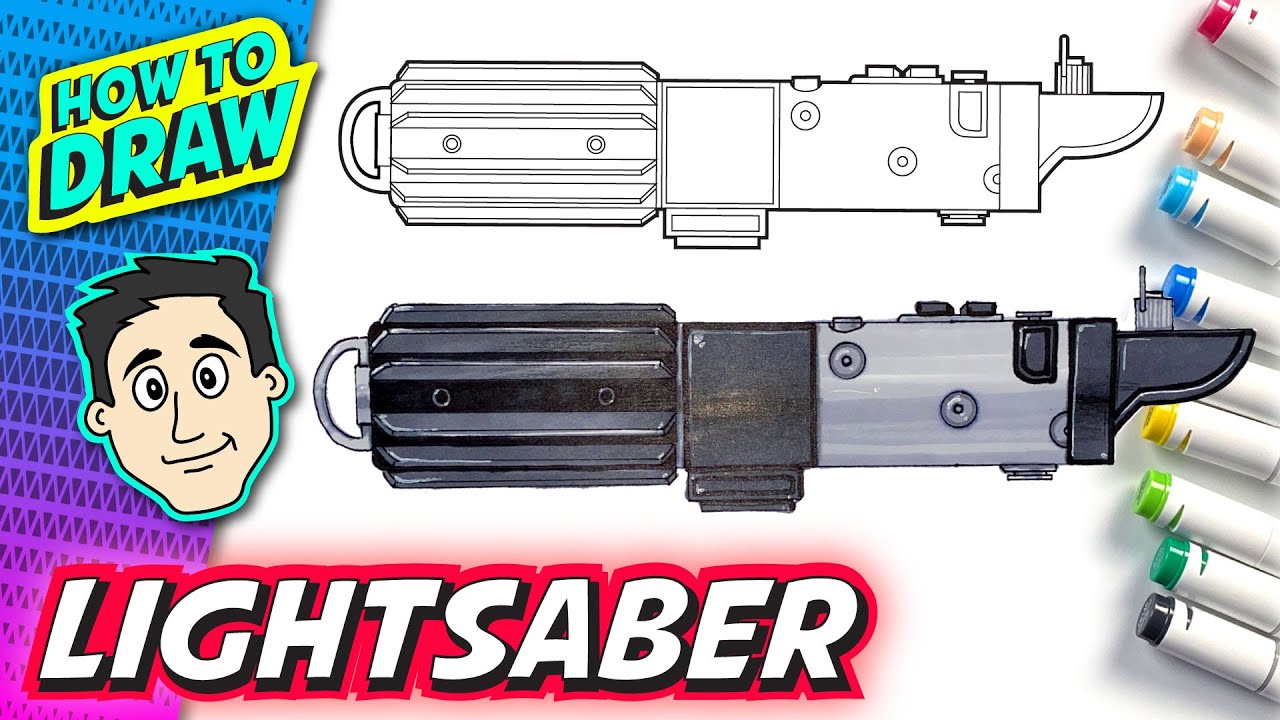 How to draw lightsaber