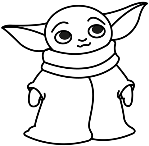 Chibi yoda coloring page free printable coloring pages