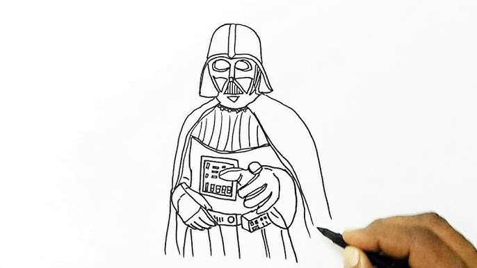 How to draw darth vaders lightsaber