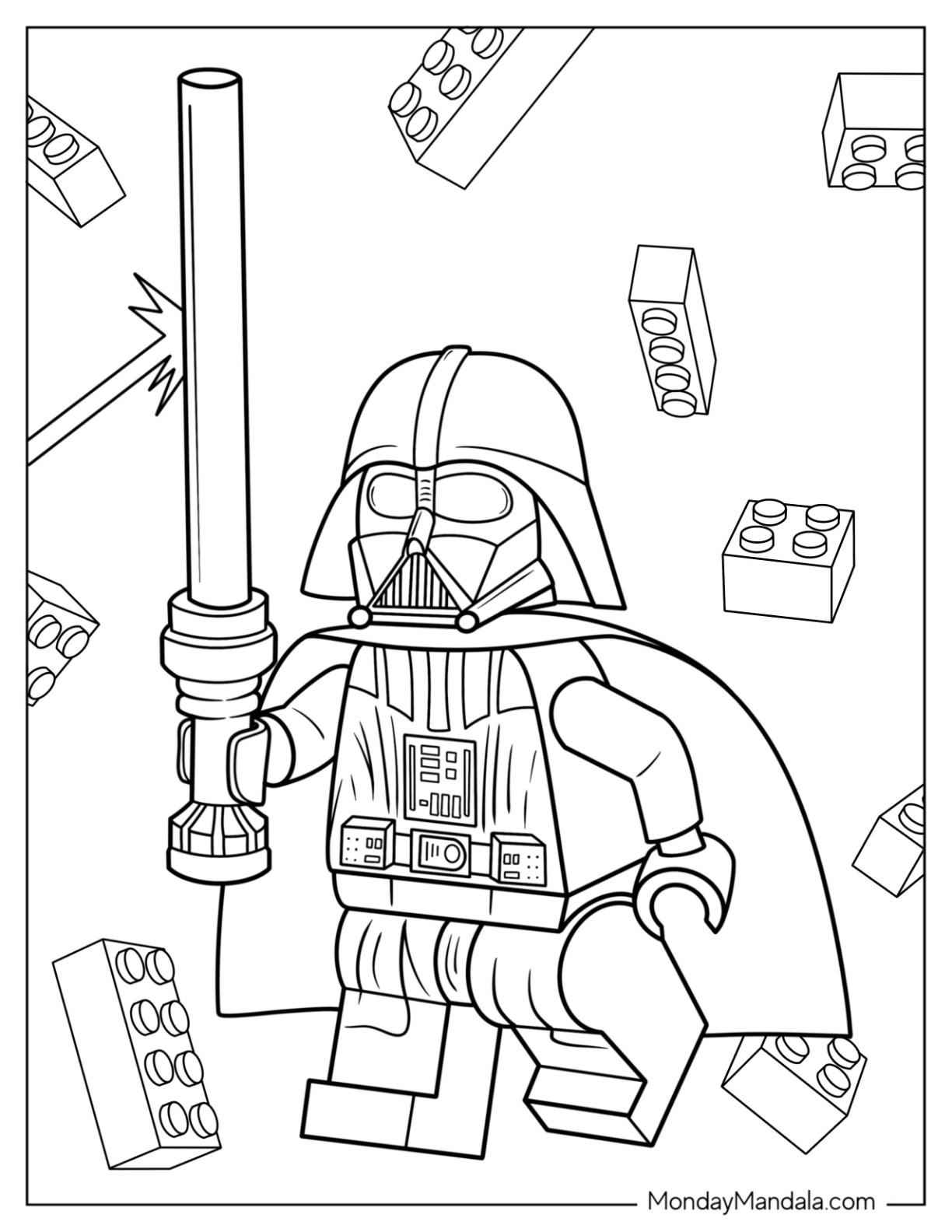 Darth vader coloring pages free pdf printables