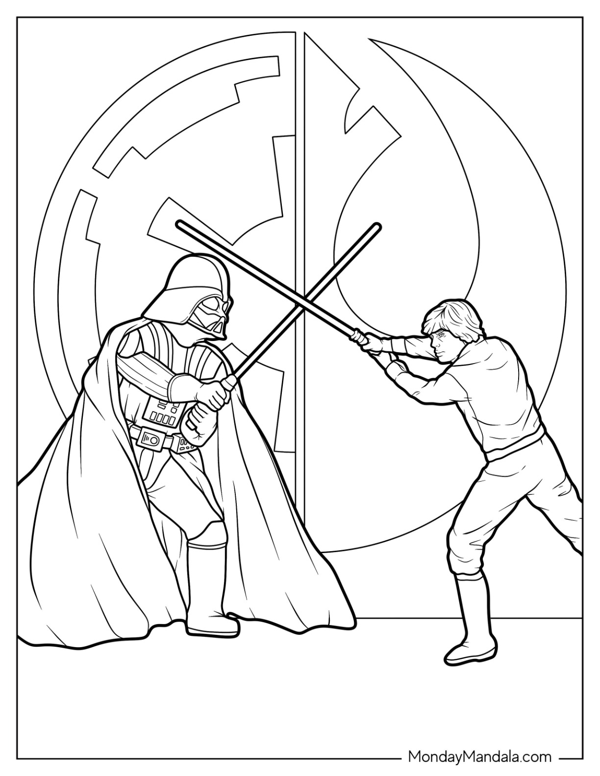 Darth vader coloring pages free pdf printables