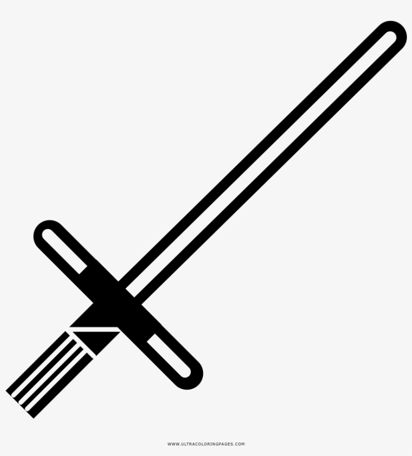 Light saber coloring page transparent png