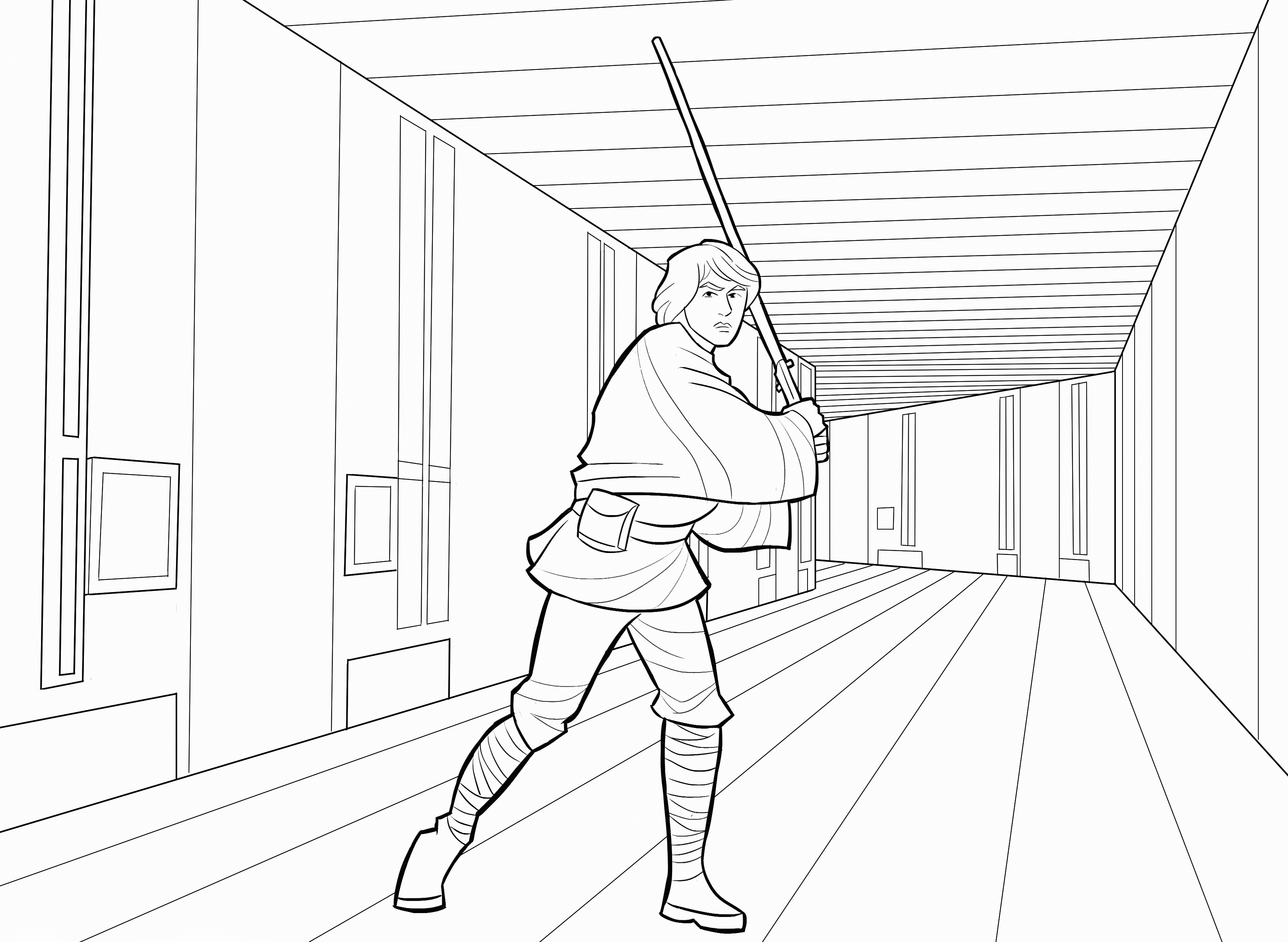 Lightsaber coloring pages