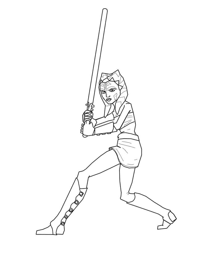 Ahsoka coloring pages printable for free download