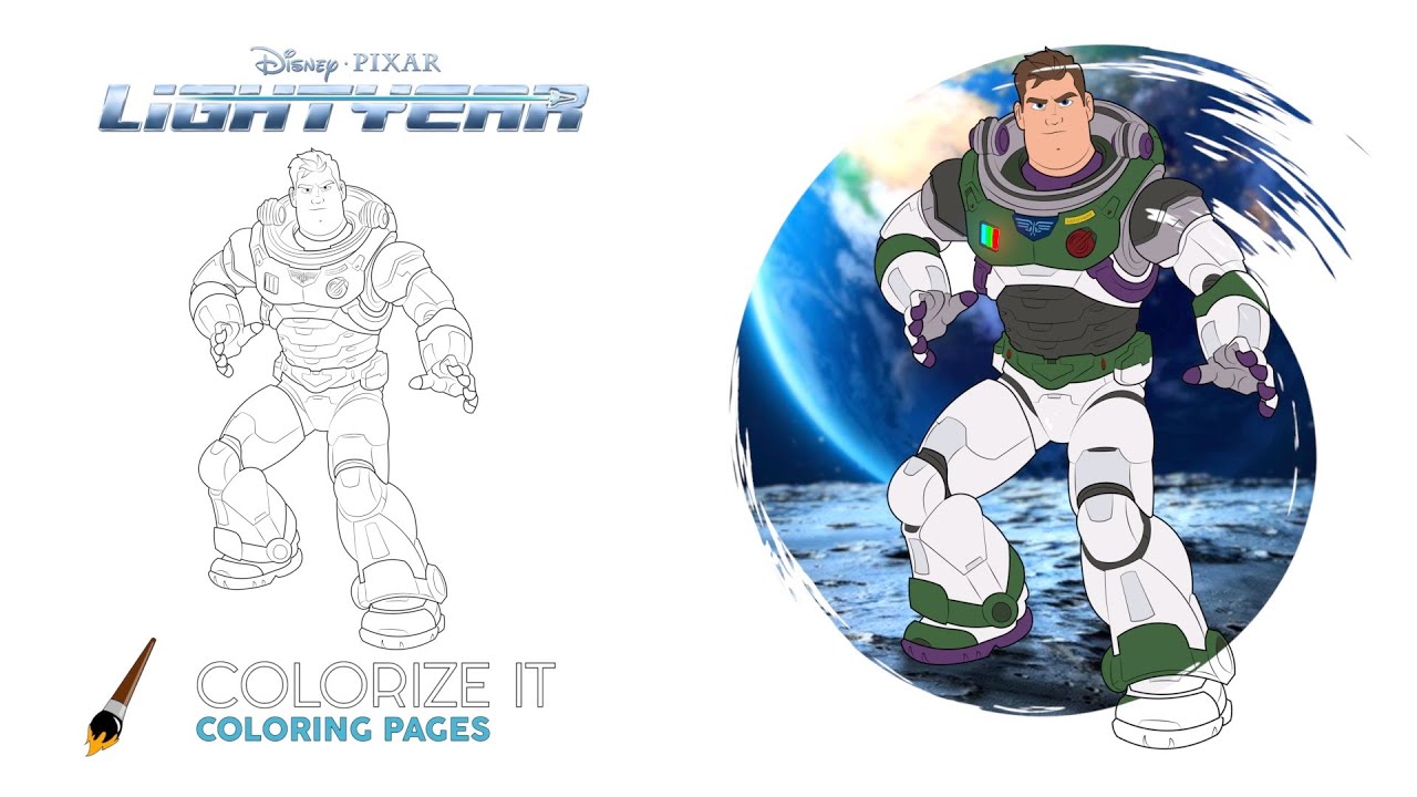 How to color buzz lightyear coloring page coloring book starman disney pixar lightyear