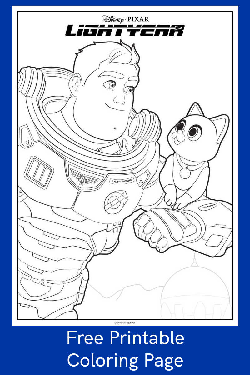 Free lightyear buzz sox coloring page