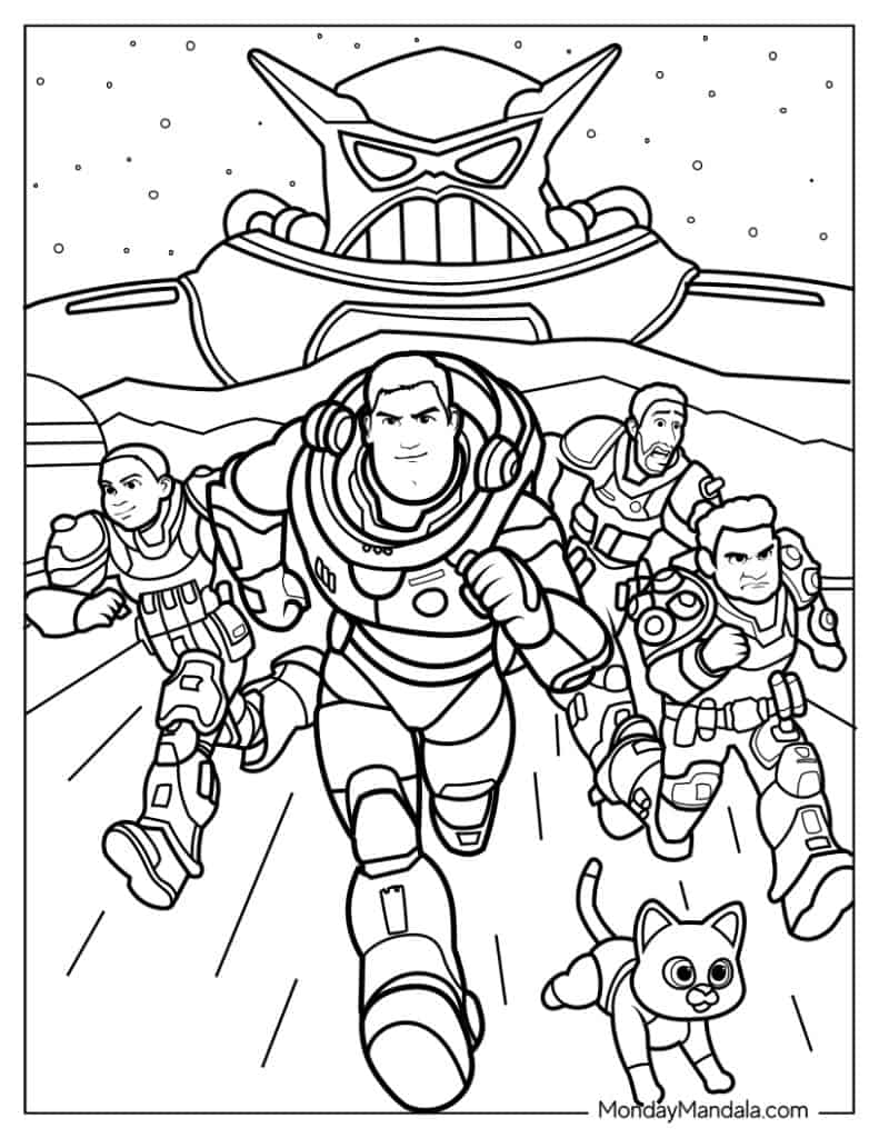 Buzz lightyear coloring pages free pdf printables