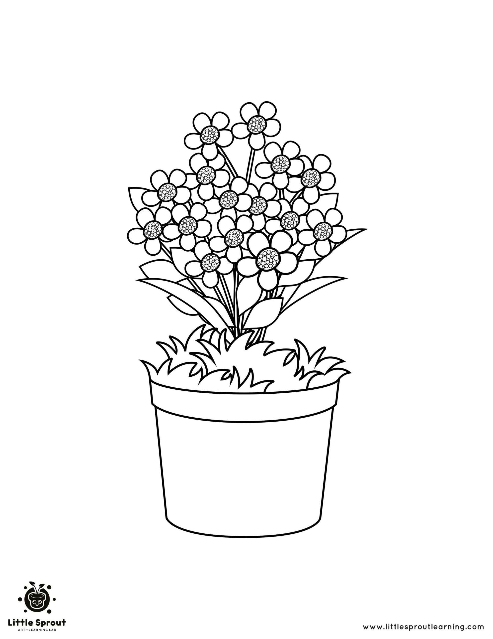 Flower coloring pages