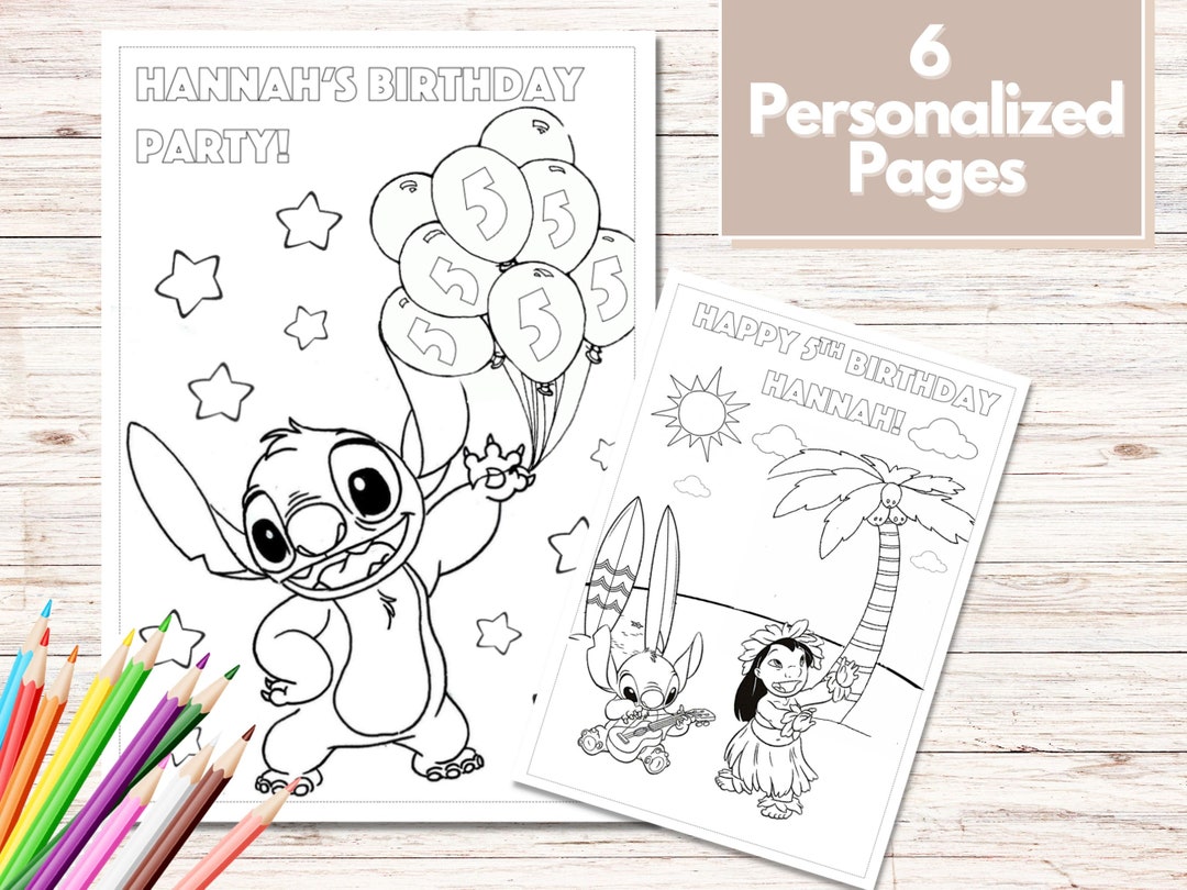 Lilo n stitch coloring pages lilo n stitch party favors stitch birthday party favor lilo n stitch coloring book stitch activities