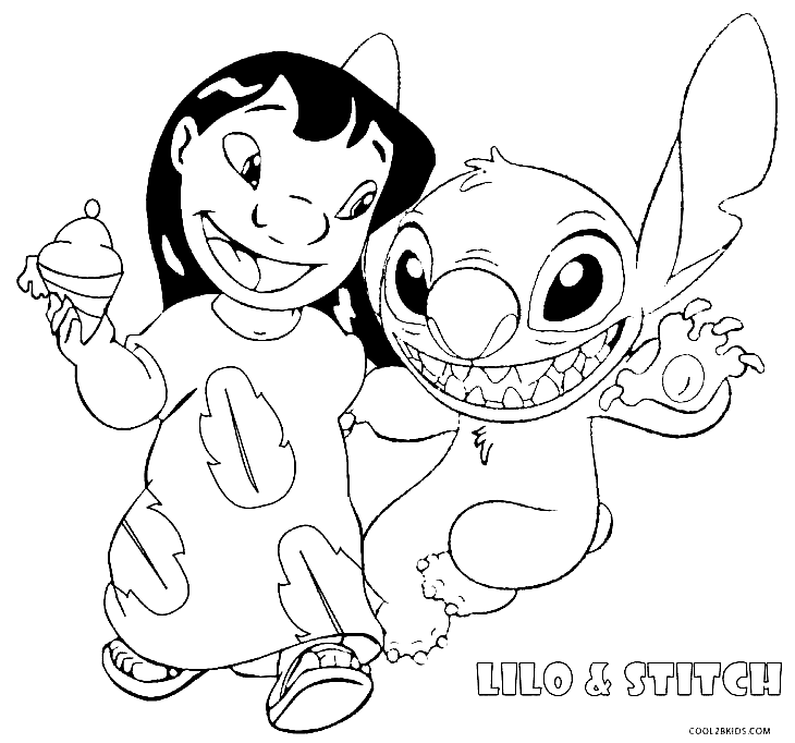 Lilo stitch coloring pages printable for free download