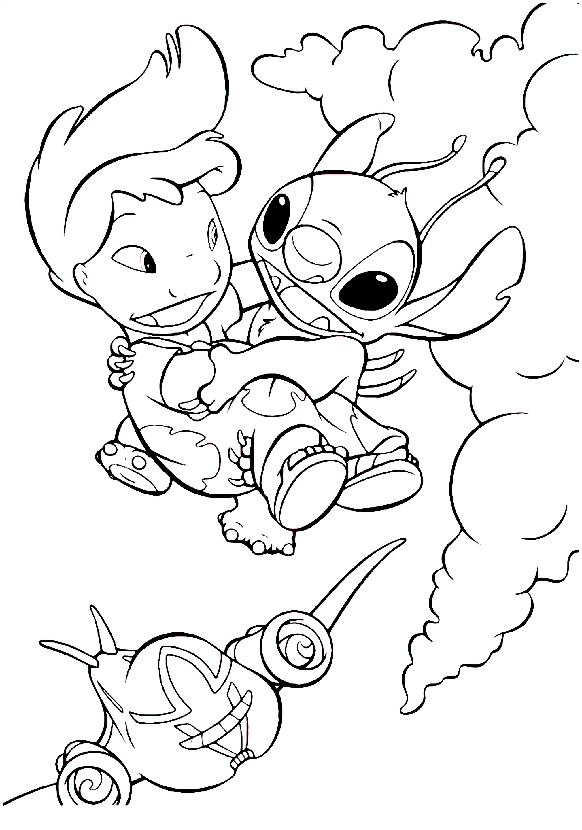 Lilo and stitch coloring pages to download