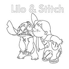 Cute lilo and stitch coloring pages for toddlers