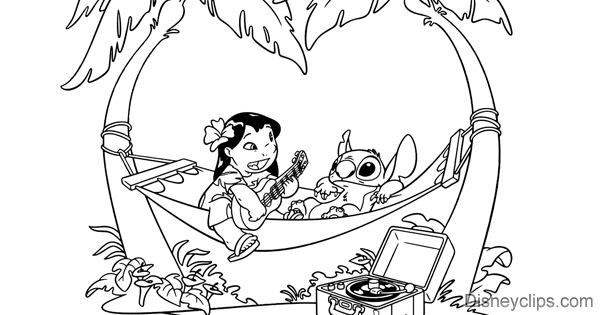 Free printable lilo and stitch coloring pages