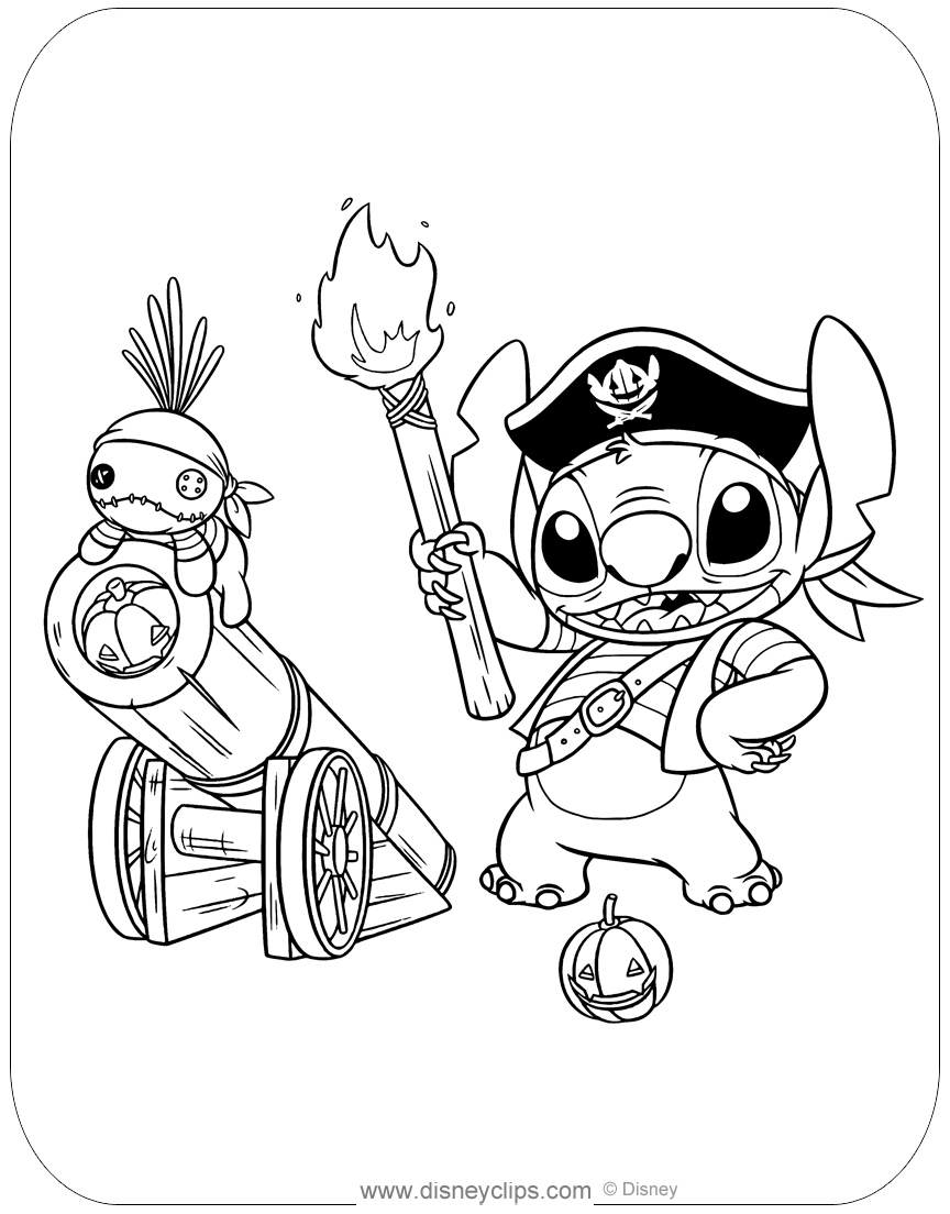 Disney halloween coloring pages