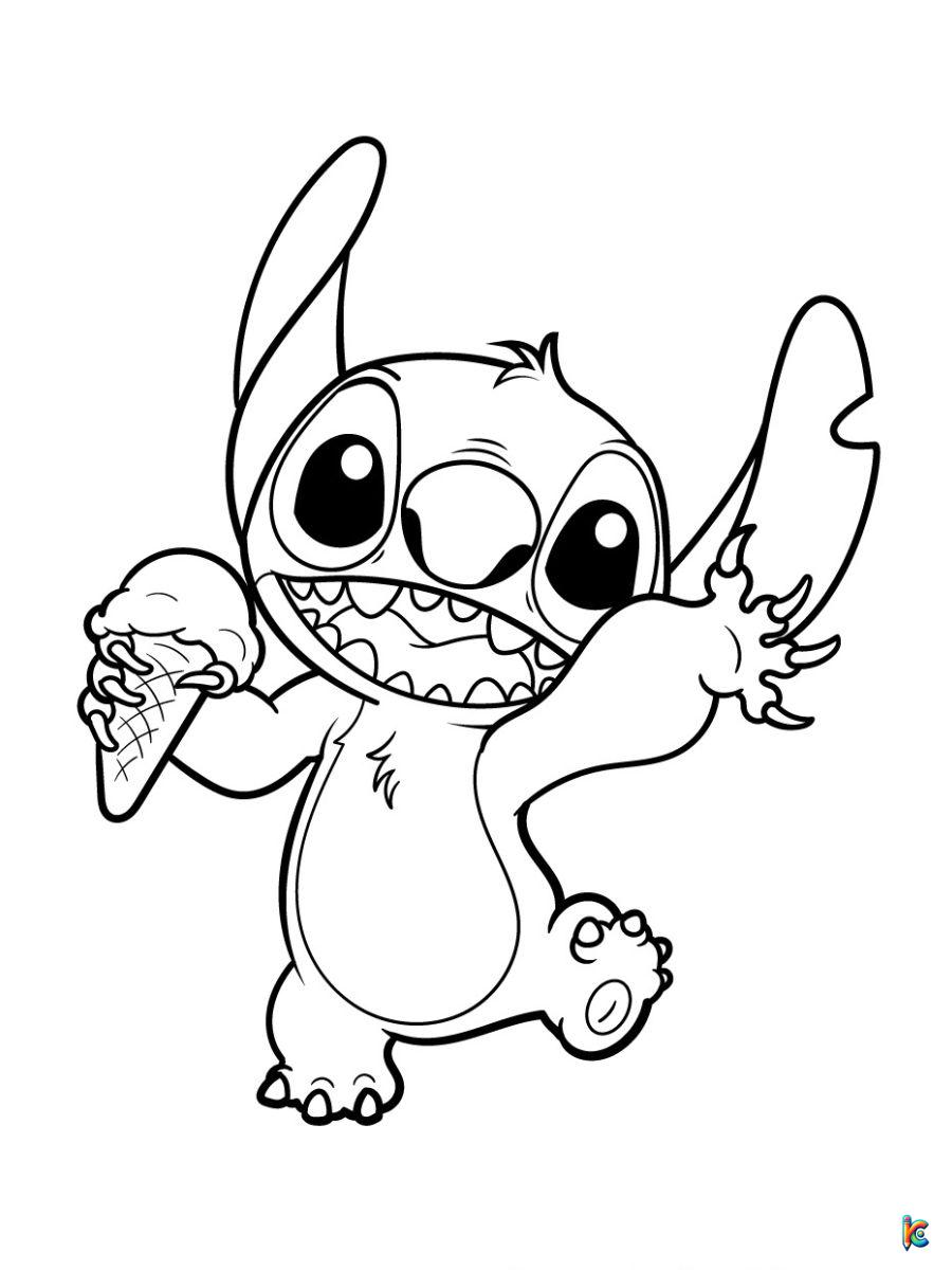 Stitch coloring pages â