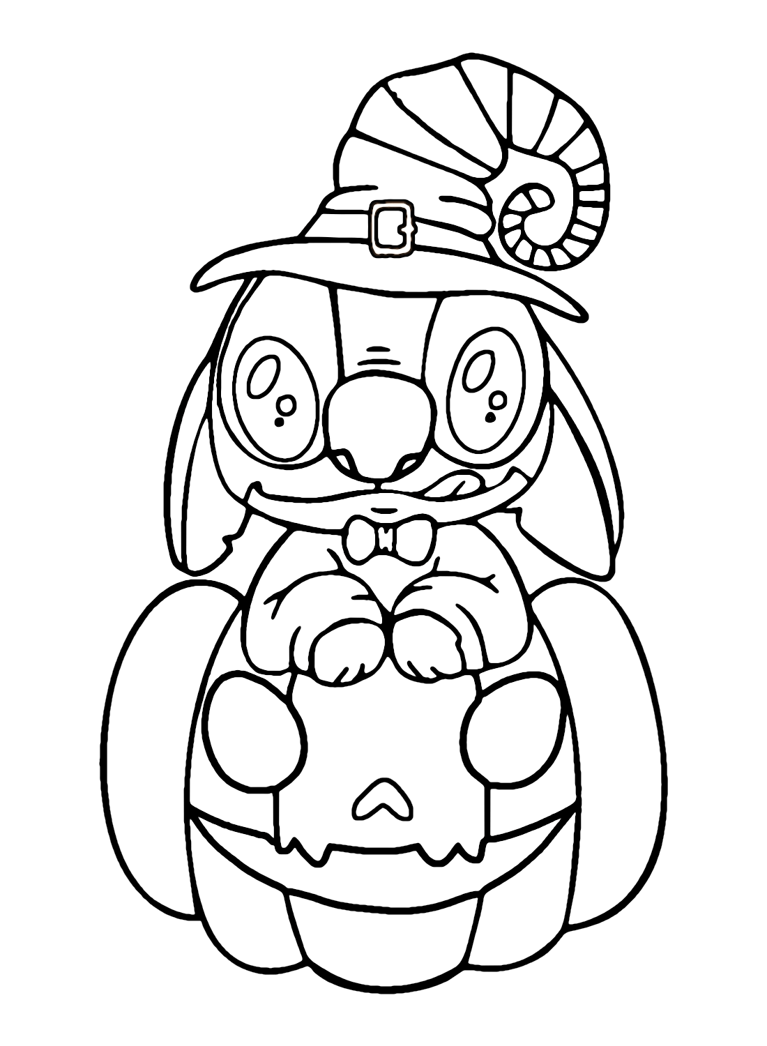 Stitch halloween coloring pages coloring page