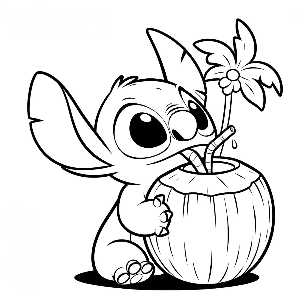 Stitch coloring page