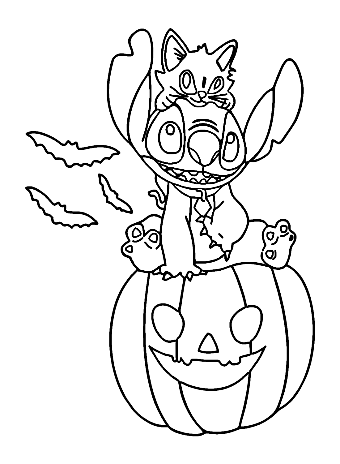 Halloween stitch coloring pages coloring page