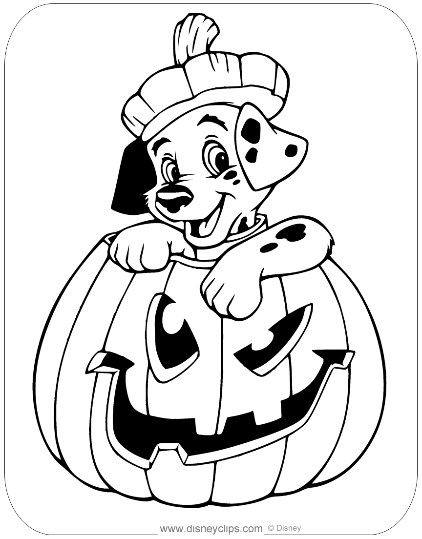 Disney halloween coloring pages