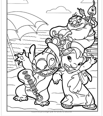 Lilo stitch coloring book kids drawing activity gift boys girls game art fun