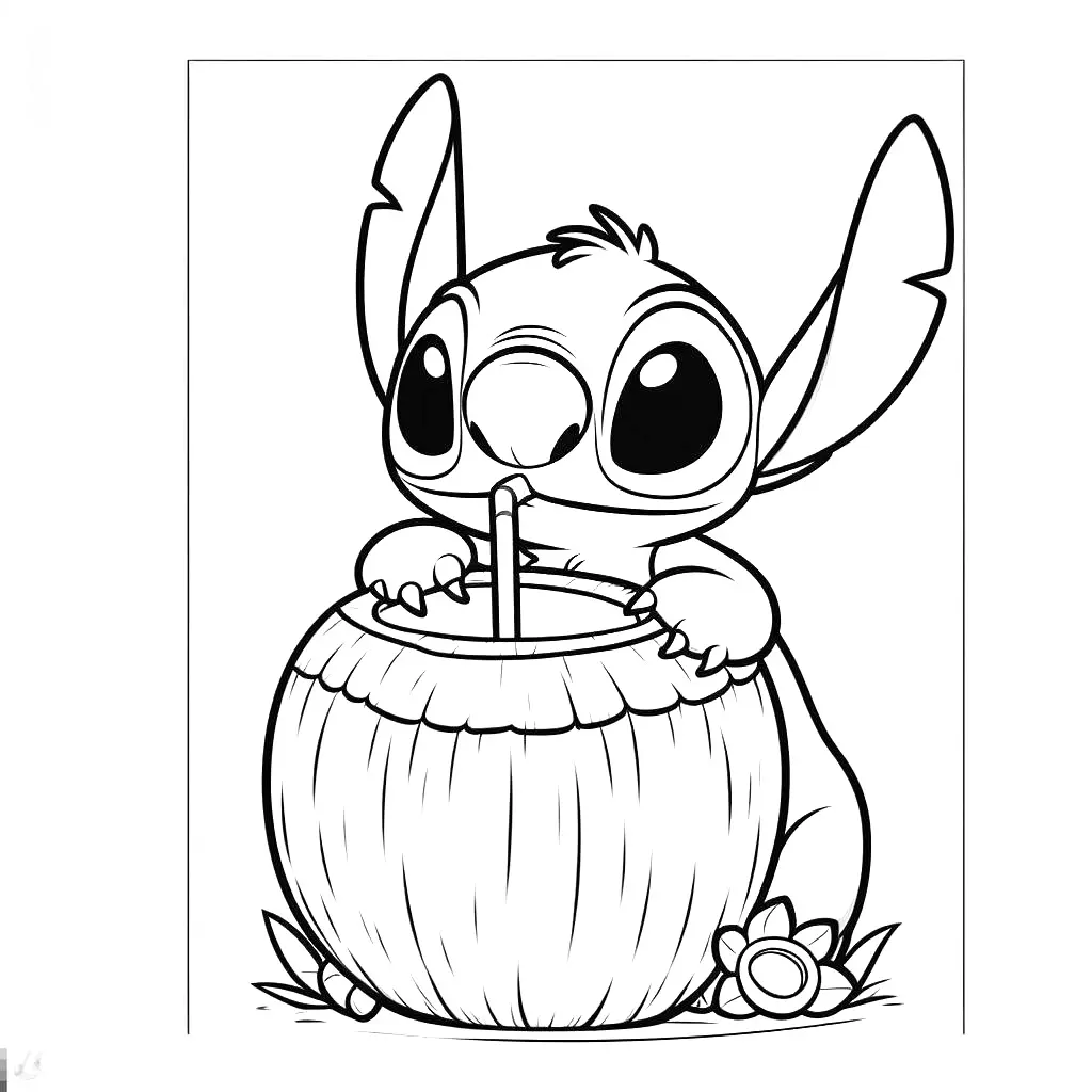 Stitch coloring page