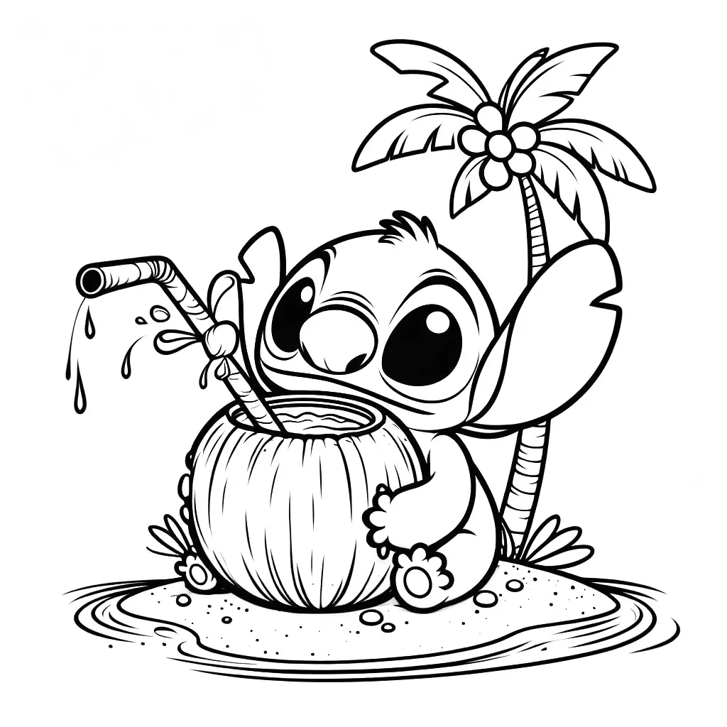 Stitch coloring page