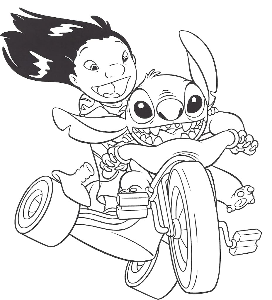 Free printable lilo and stitch coloring pages for kids