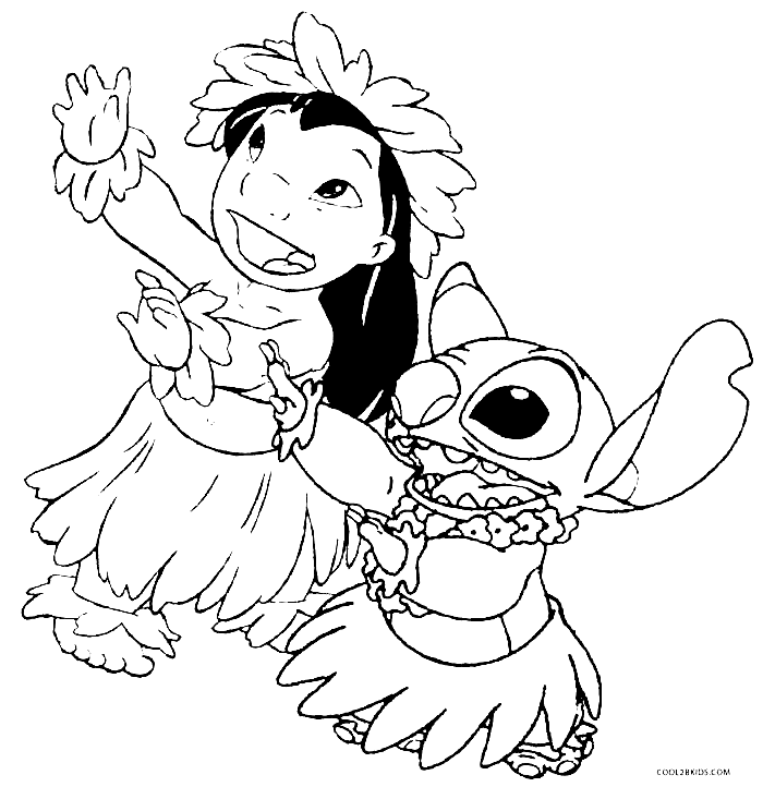 Lilo stitch coloring pages printable for free download