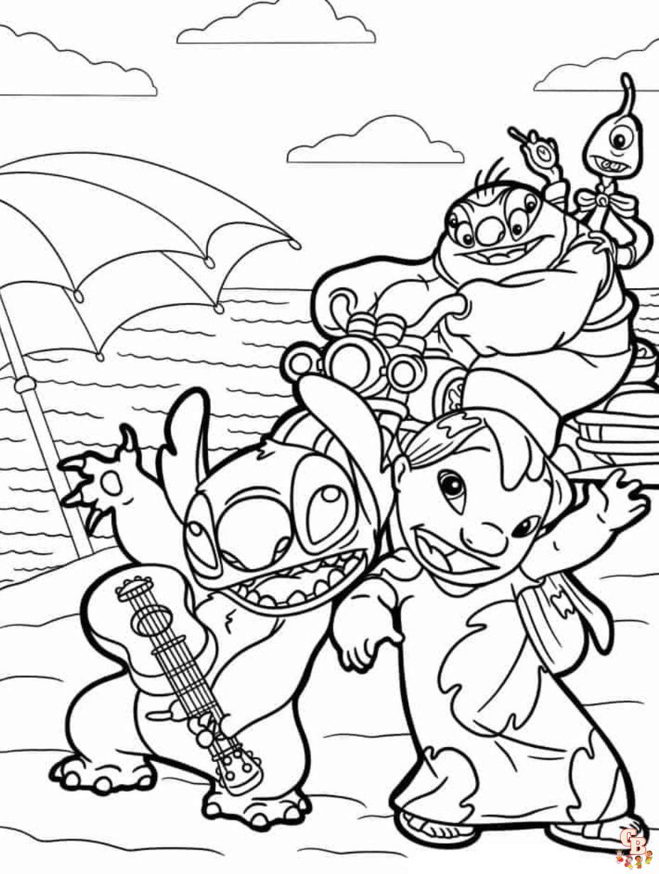 Stitch coloring pages