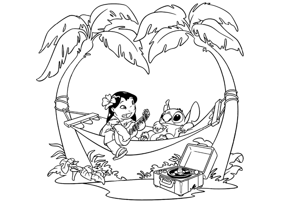 Lilo and stitch coloring pages