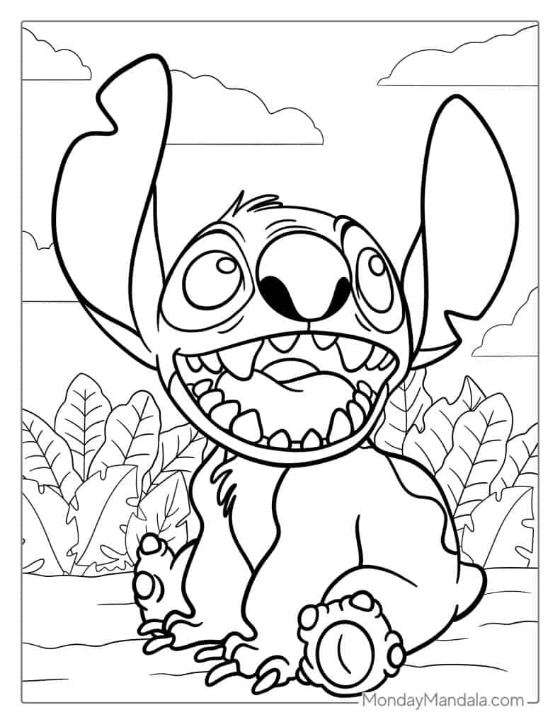 Lilo stitch coloring pages free pdf printables