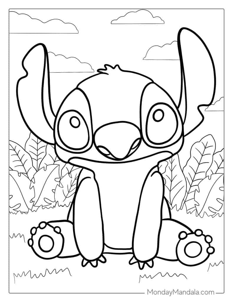 Lilo stitch coloring pages free pdf printables