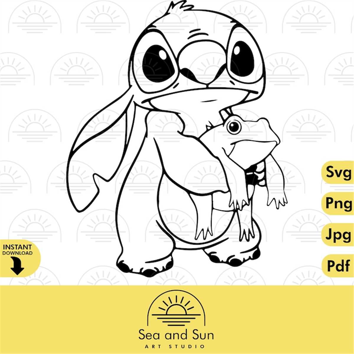 Stitch and frog vector svg lilo and stitch disneyland ears