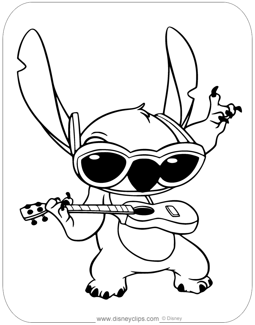 Free printable lilo and stitch coloring pages