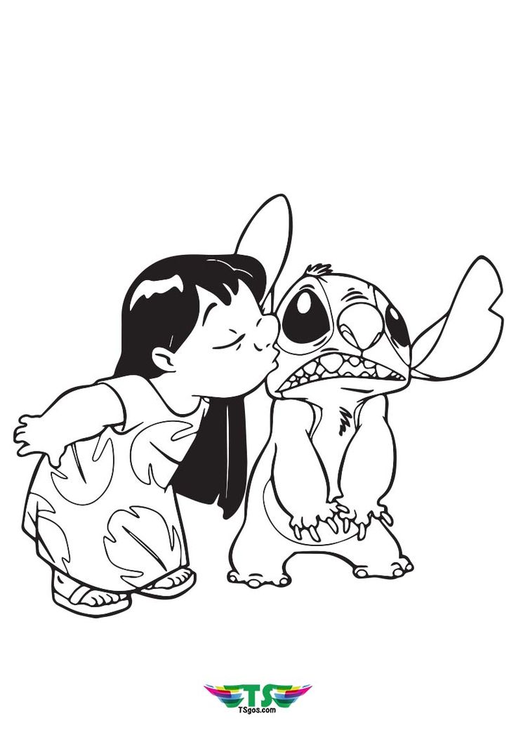 Lilo and stitch coloring page for kids lilo e stitch tatuagem lilo and stich lilo stich