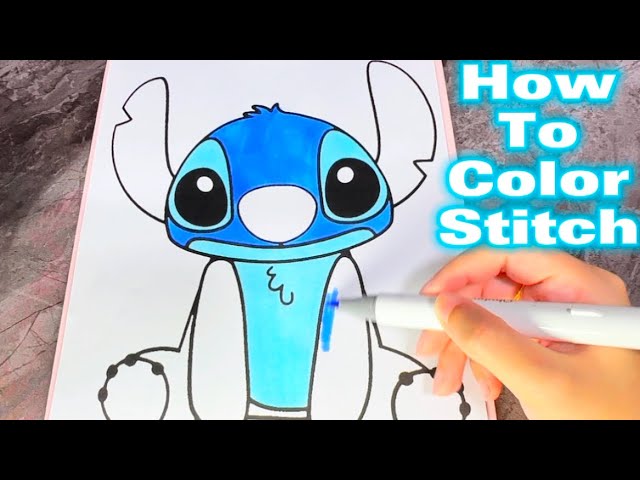 How to color stitch fro lilo and stitch stitch coloring page for kids