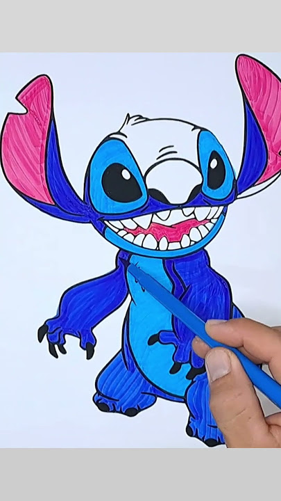 How to color stitch fro lilo and stitch stitch coloring page for kids