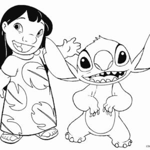 Stitch coloring pages printable for free download