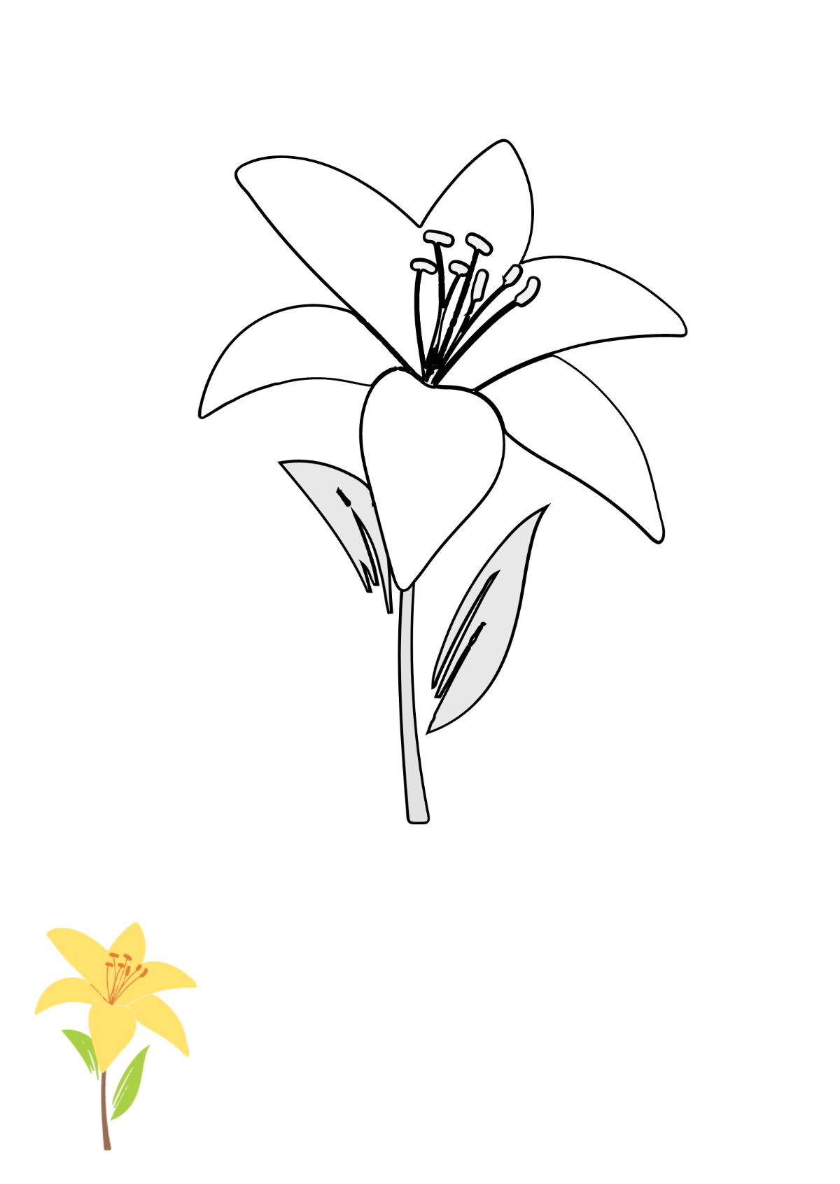 Free flower coloring page s examples